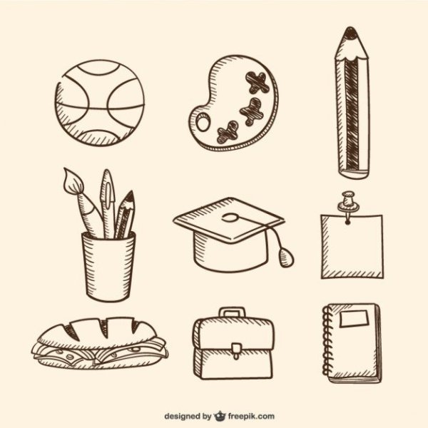 Зарисовки бытовых предметов