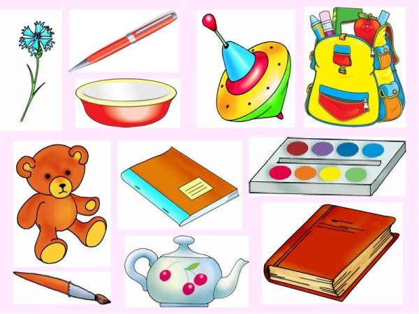 Карточки с различными предметами