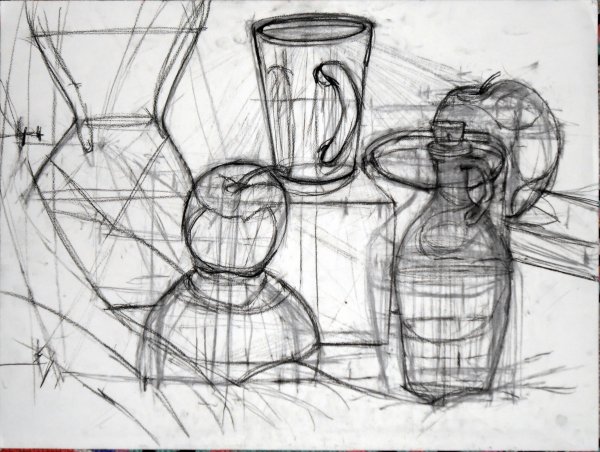 Линейный набросок натюрморта