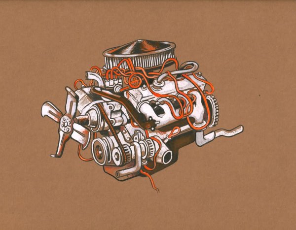 Двигатель иллюстрация