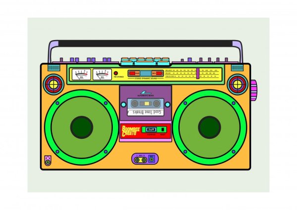 Магнитофон 90е вектор