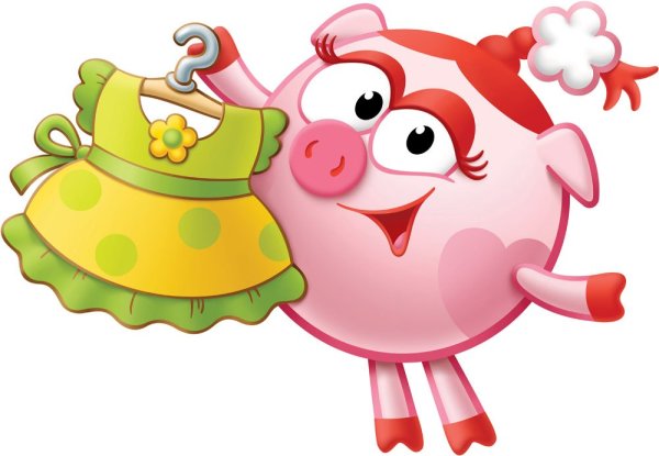 Нюша Смешарики раскраска