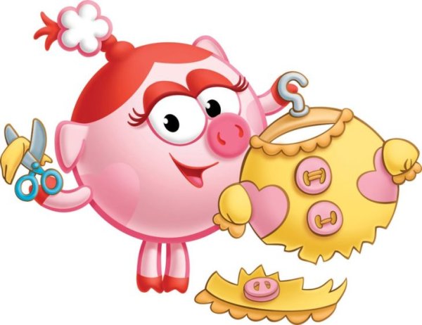 Смешарики раскраска для детей Нюша