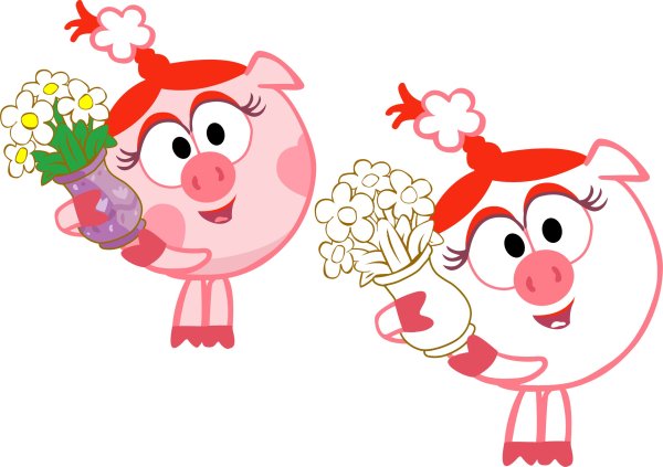 Разукрашки Смешарики Нюша