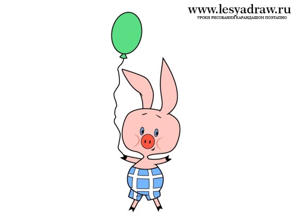 Нарисовать пяточка из Винни пуха поэтапно