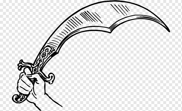 Пиратская сабля в руке