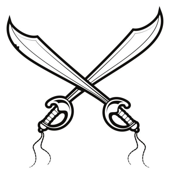 Пиратские сабли скрещенные