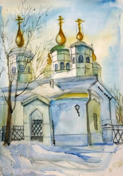 Картина Введенский храм Курск