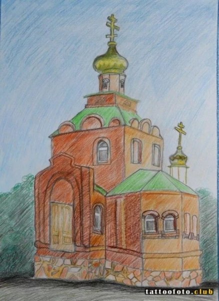 Храм рисунок