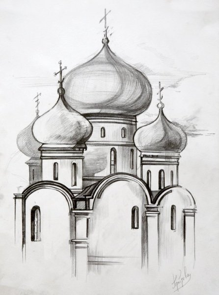 Рисуем Курск Знаменский собор