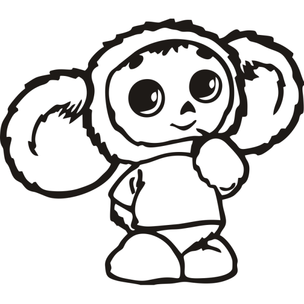 Поэтапное рисование Чебурашки