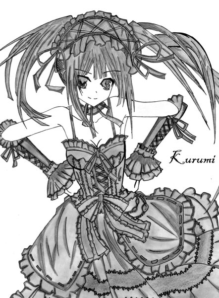 Аниме рисунки Куруми