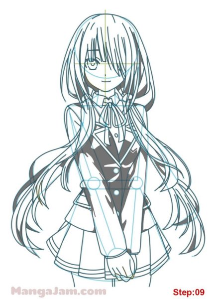 Куруми Токисаки аниме рисунок