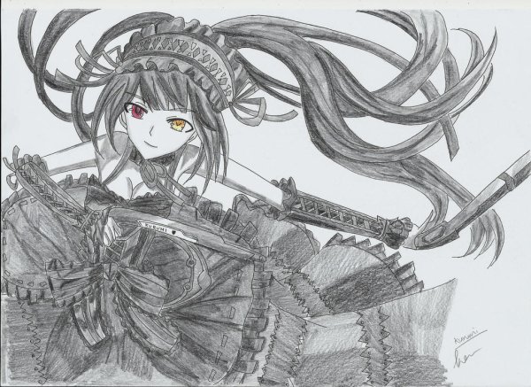 Куруми черно белое