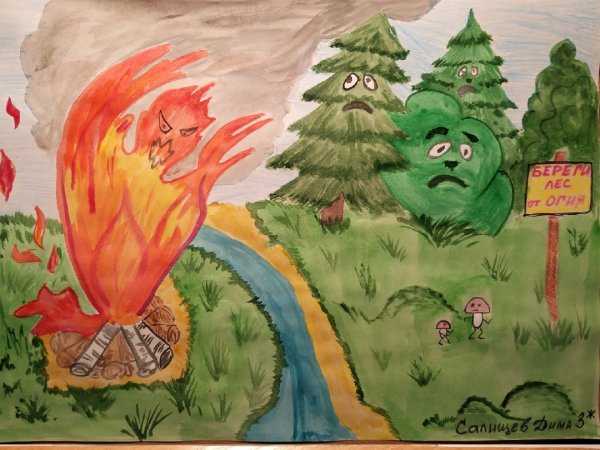 Рисунок на тему пожарная безопасность