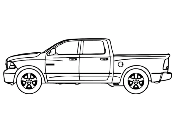 Раскраска Chevrolet Silverado 1500.