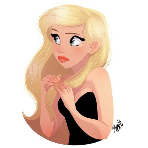 Блондинка мультяшка