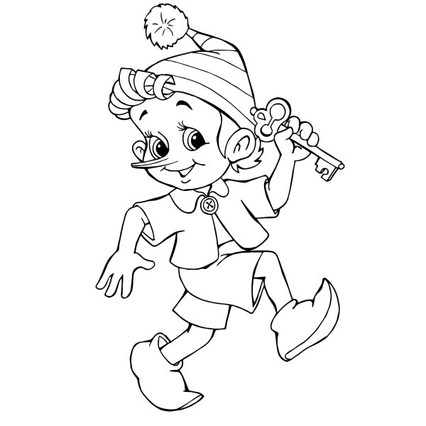 Буратино карандашом