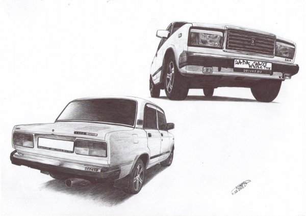 Рисунки Жигули ВАЗ 2107
