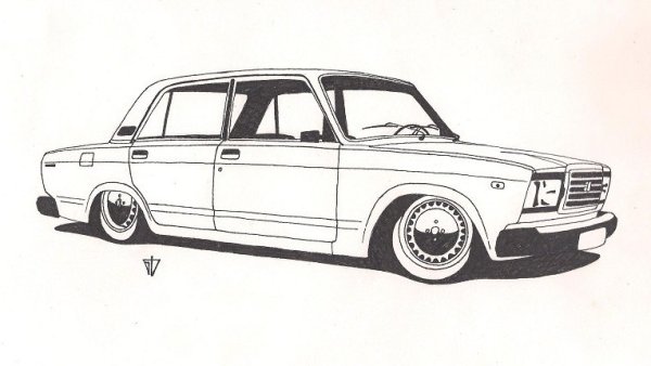 ВАЗ 2106 рисунок сбоку