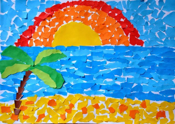 Мозаика Обрывная аппликация