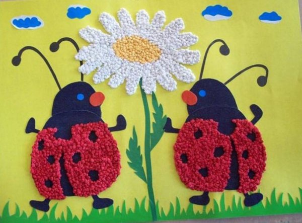 Аппликация на тему лето