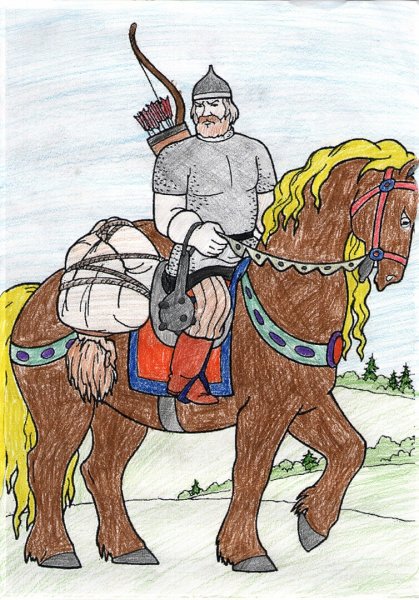 Былинные герои Илья Муромец изо