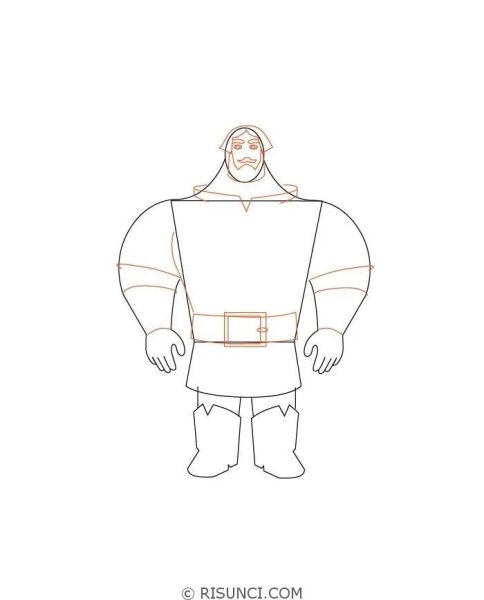 Рисунок богатыря Илья Муромец