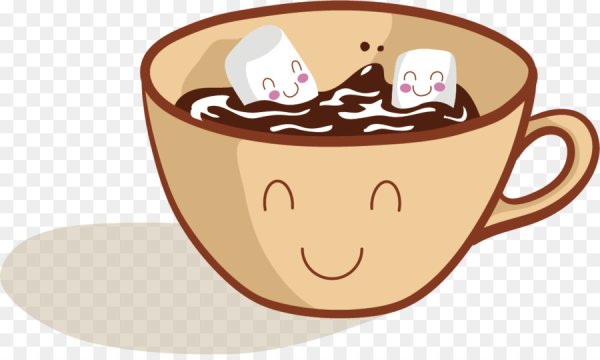 Чашка кофе мультяшная