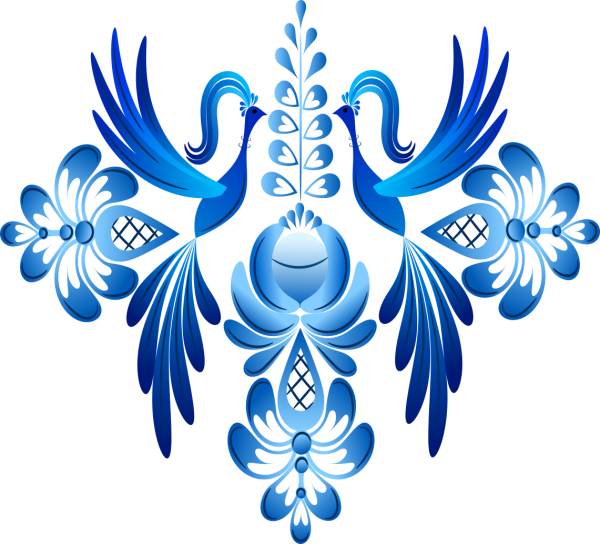 Орнаментальная стилистика Гжель