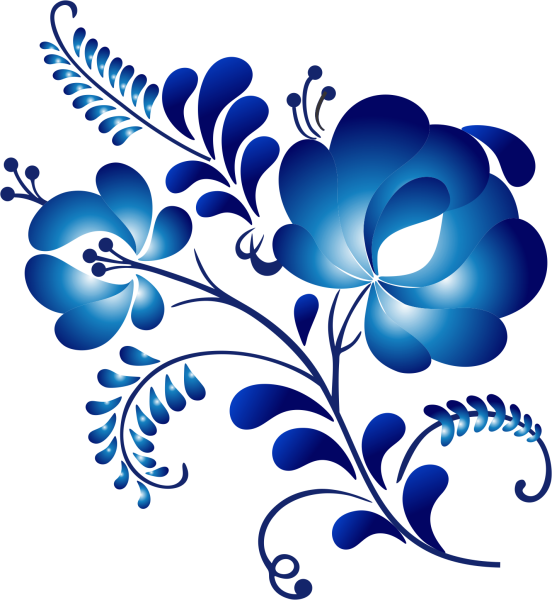 Орнаментная роспись Гжель