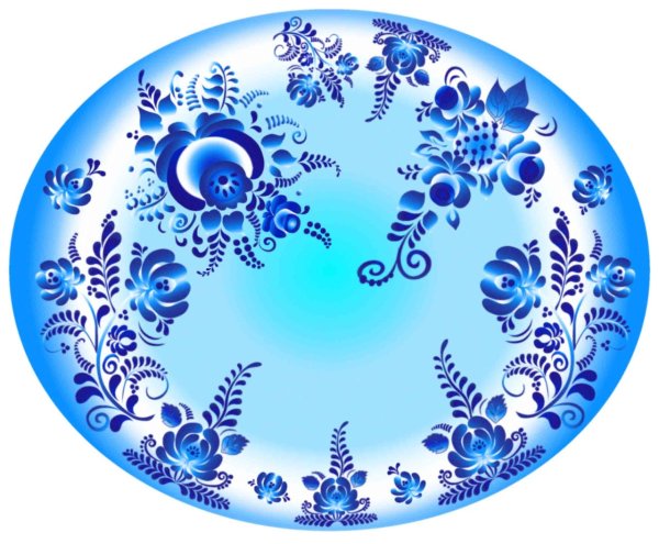 Гжель на тарелке для детей