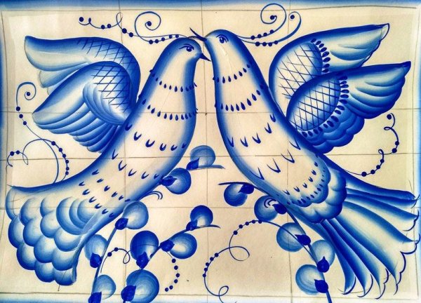 Элементы гжельской росписи Гжель