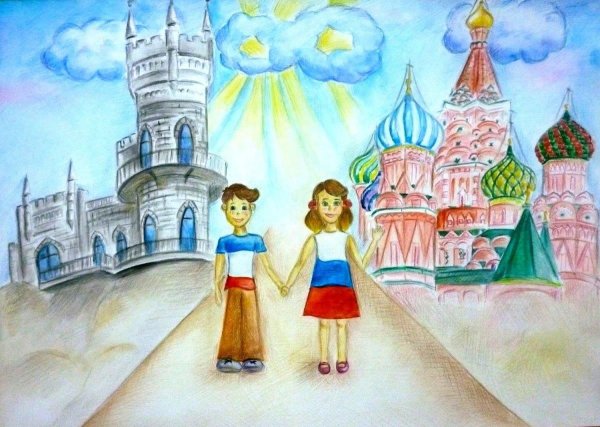 Рисунок на тему символы России