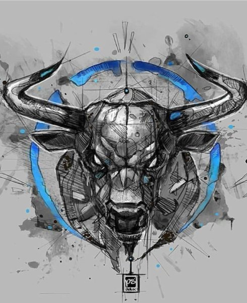 Телец Taurus бык тату
