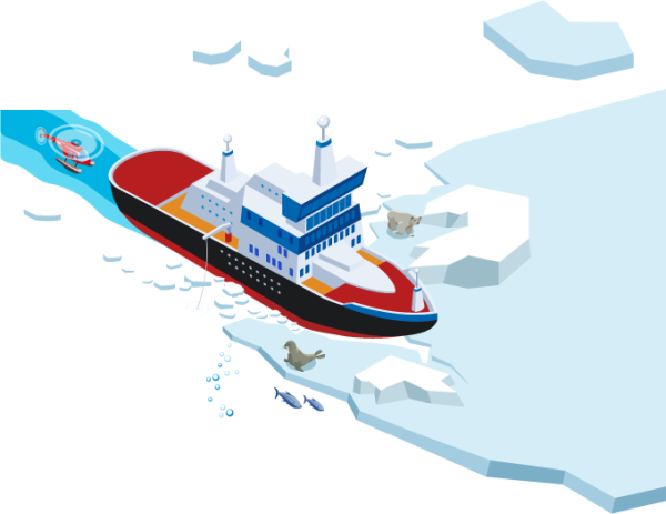 Ледокол Арктика вектор