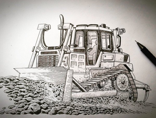 Бульдозер Графика