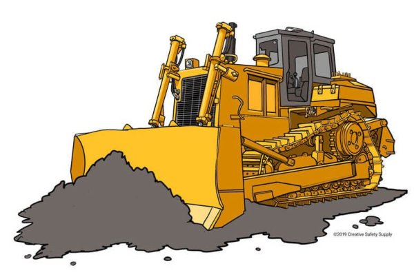 Бульдозер сбоку Абрис