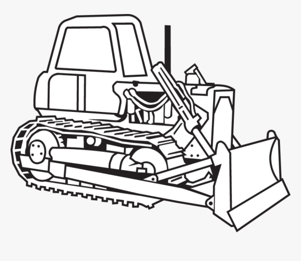 Бульдозер сбоку Абрис