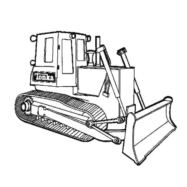 Бульдозер раскраска