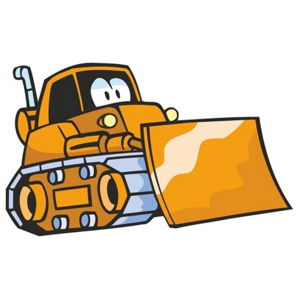Бульдозер мультяшный