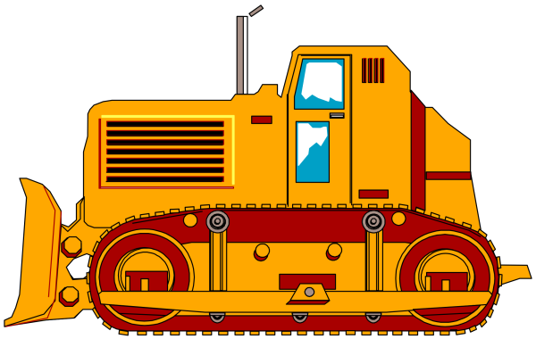 Бульдозер мультяшный