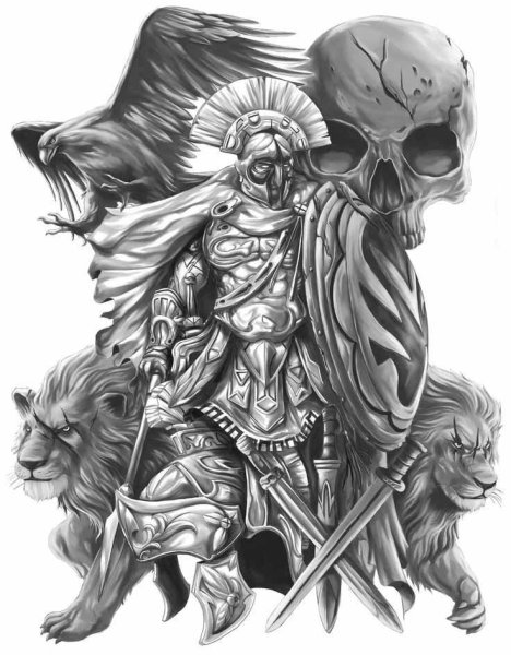 Рыцарь рисунок карандашом
