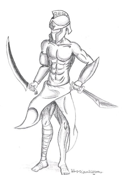 Битва Гектора и Ахиллеса раскраска