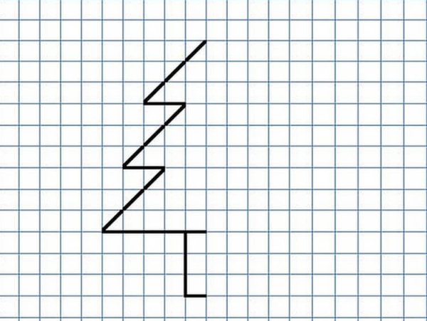 Графический диктант зеркальный для дошкольников 6-7 лет