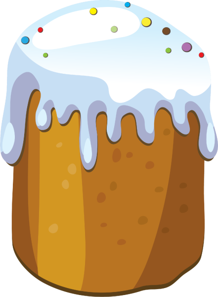 Кулич на прозрачном фоне