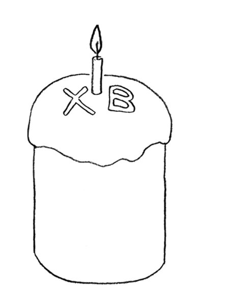 Кулич раскраска