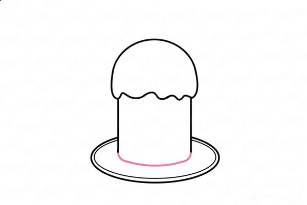 Раскраска Пасхальный кулич