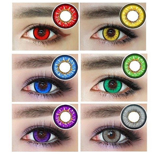 Разноцветные линзы для глаз
