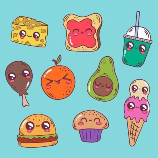 Милые рисуночки еда